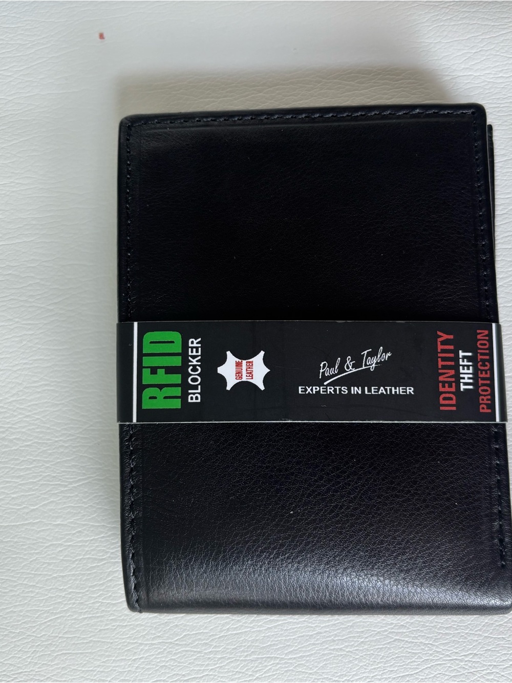 Black Leather RFID Card & Key Holder